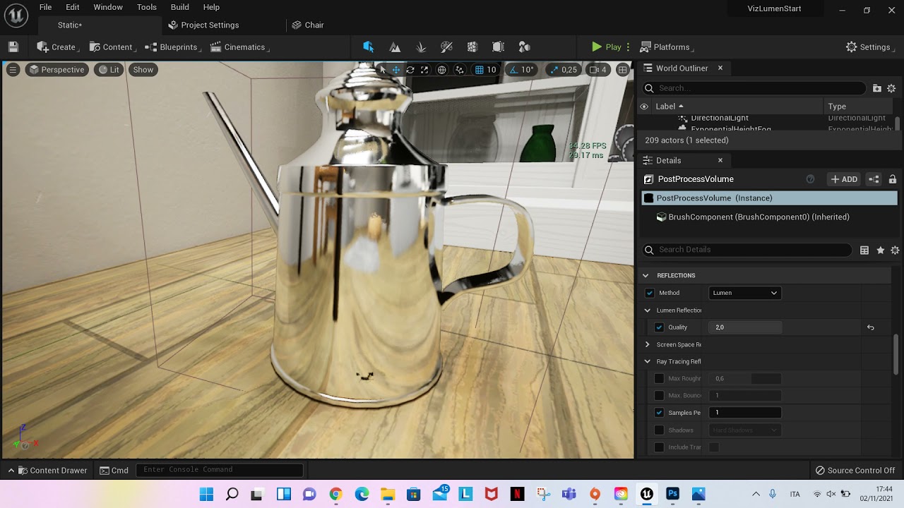 Lumen reflections VS Ray Traced reflection - UE5
