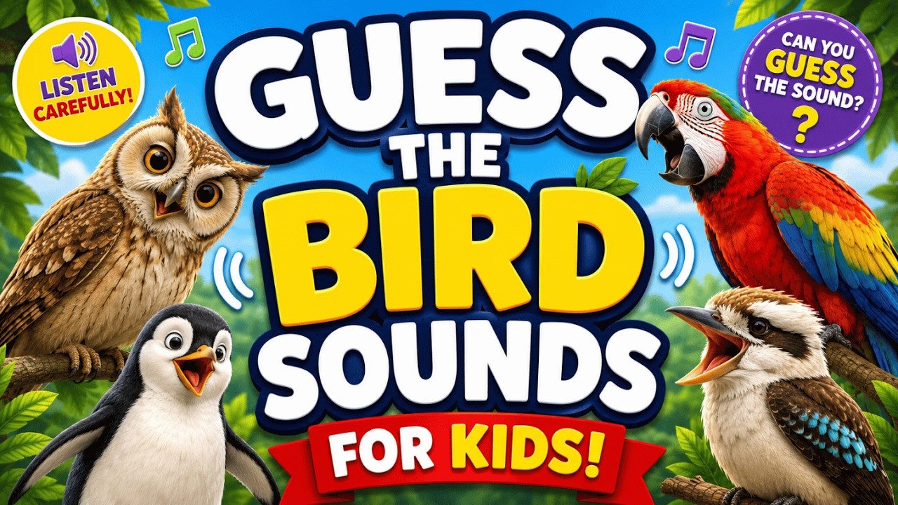 Guess The Bird Sounds For Kids | Fun Bird Sound Quiz | Learn 21 Amazing Bird Sounds! 🎵