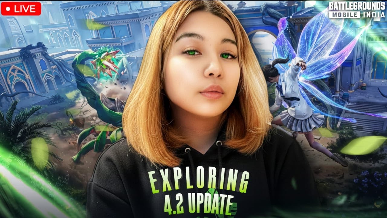 BGMI NEW 4.2 UPDATE WITH DT POKEMON #bgmilive #newupdate #ytstreamer #girlgaming #gaming