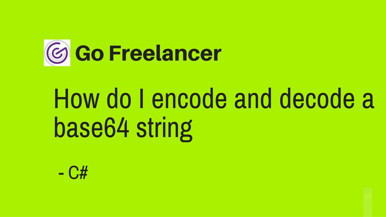 How do I encode and decode a base64 string