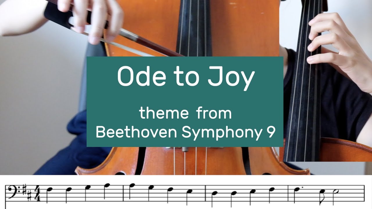 Beethoven - Ode to Joy ( theme from Symphony 9) Cello Tutorial