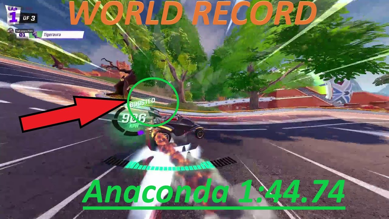 WORLD RECORD with NEW SHORTCUT - 1:44.74 Anaconda #RocketRacing