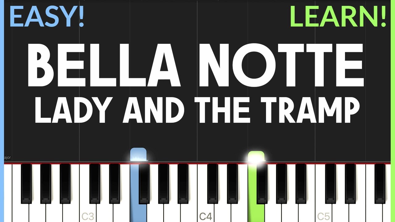 Bella Notte - Lady And The Tramp | EASY Piano Tutorial