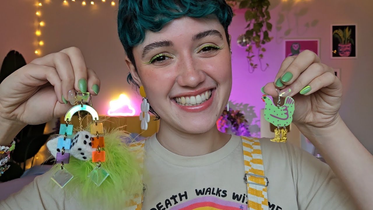 ASMR Earring Shop Roleplay 🍒 (jewelry sounds, tingly tapping, personal attention for sleep)