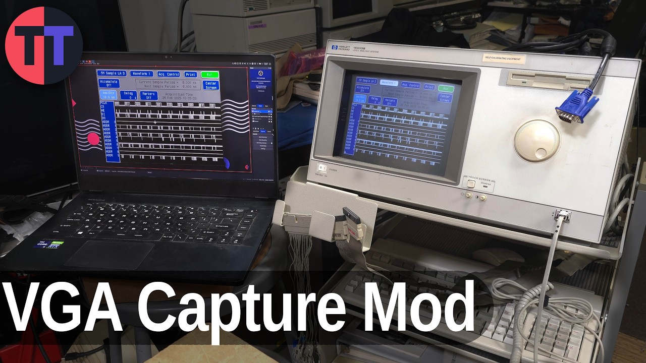 VGA Modding 1992 Logic Analyzer - HP 16500B