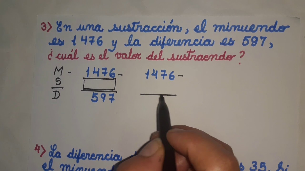 SUSTRACCIÓN DE NÚMEROS NATURALES (EJERCICIOS) 5TO GRADO