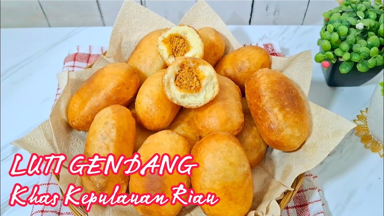 Cara Membuat LUTI GENDANG Jajanan Khas KEPULAUAN RIAU || Roti Goreng Isi Abon