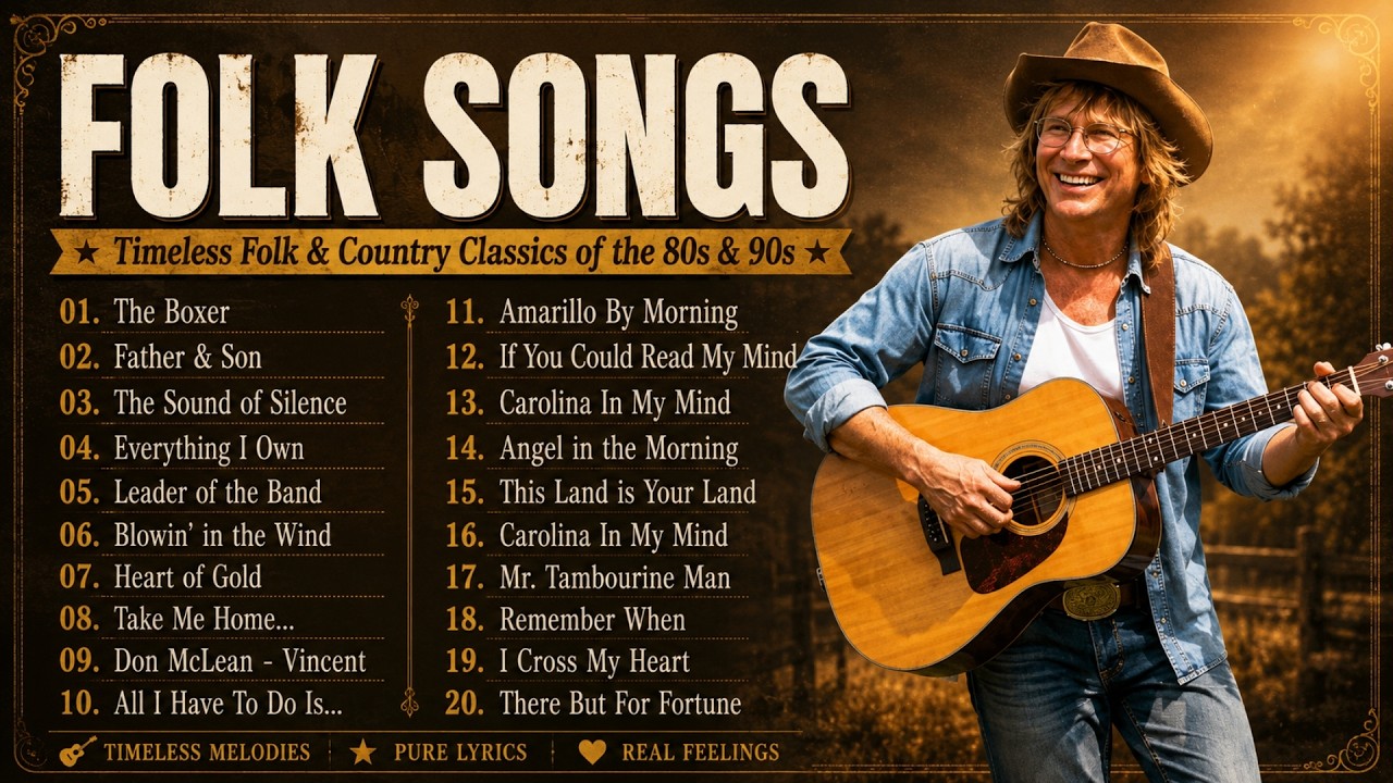 Golden Folk Songs🌻 Timeless Folk & Country Classics of the 80s & 90s | Country Folk Music