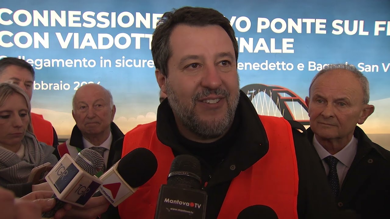Ponte di San Benedetto Po, inaugurato il bypass (San Benedetto Po, 28/02/2024)