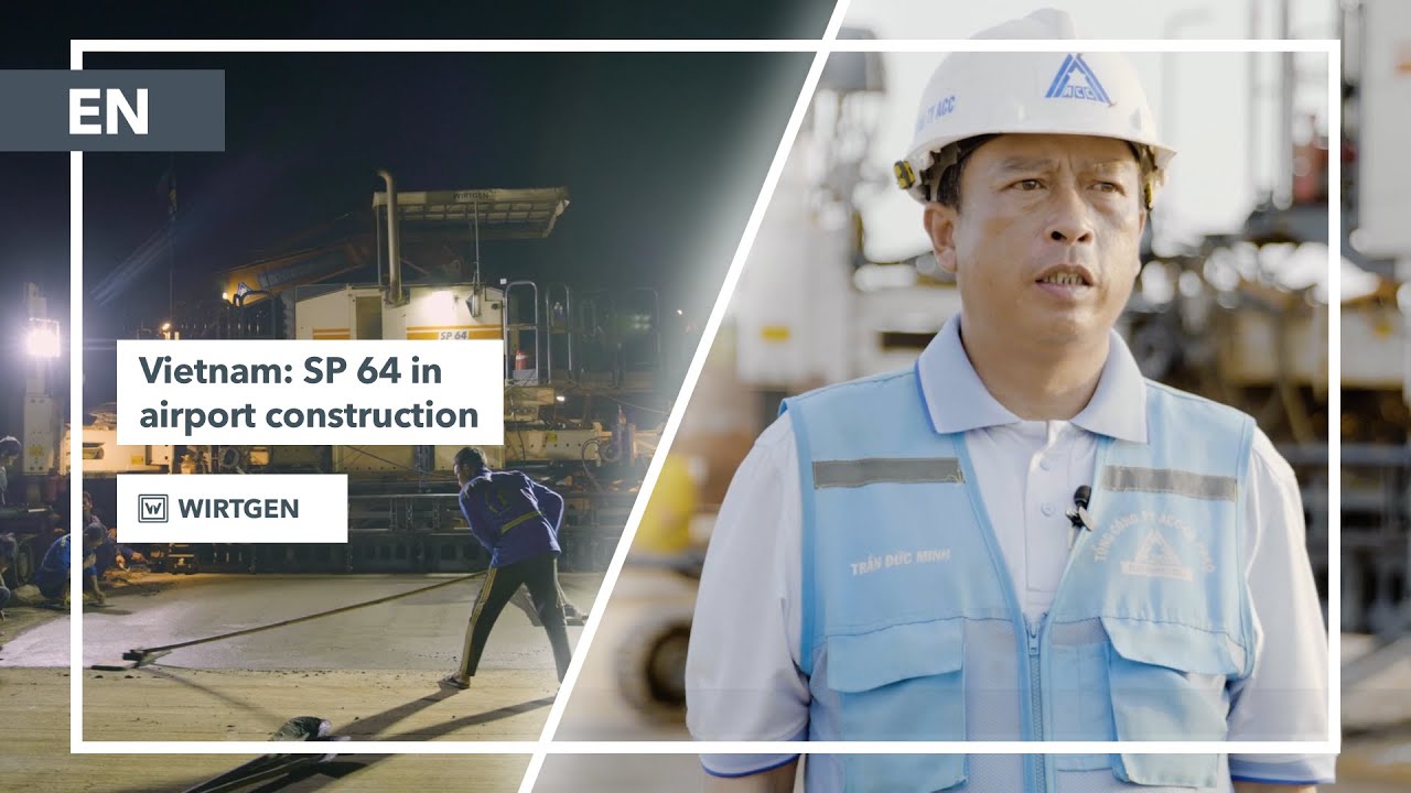Wirtgen SP 64 in Action at Long Thanh Airport in Vietnam