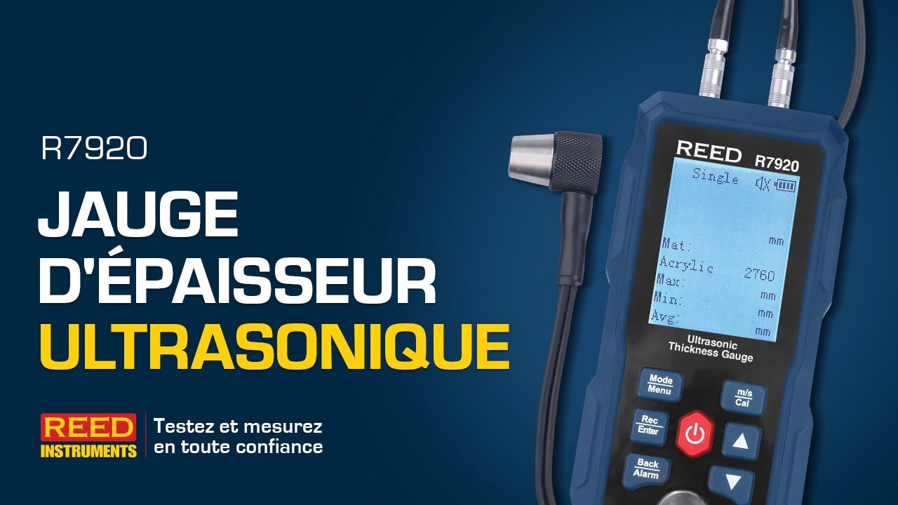 REED R7920 Jauge d'épaisseur ultrasonique
