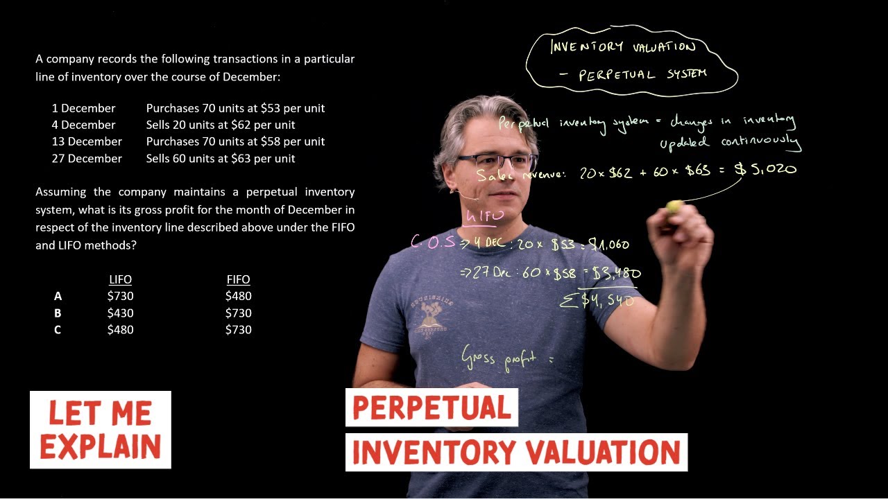Perpetual inventory valuation (for the @CFA Level 1 exam)