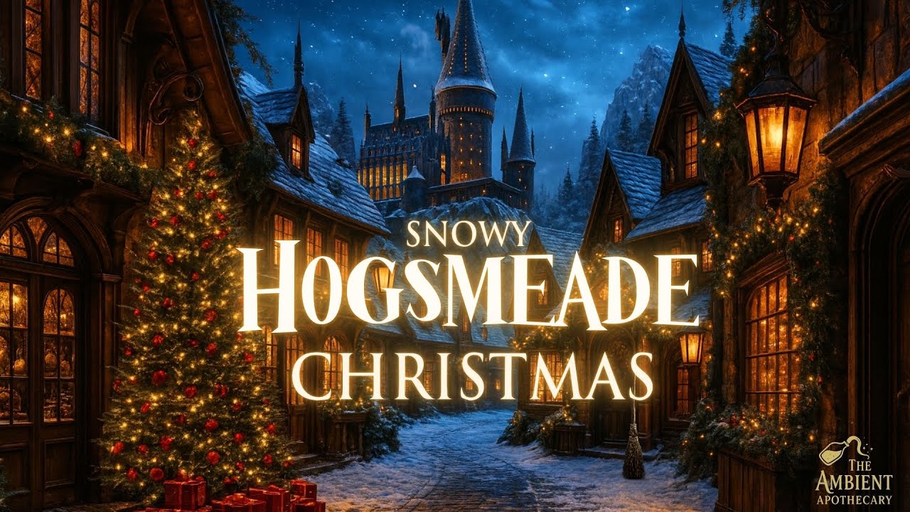 Snowy Hogsmeade Christmas Ambience❄️🎄 | Harry Potter Christmas Ambience