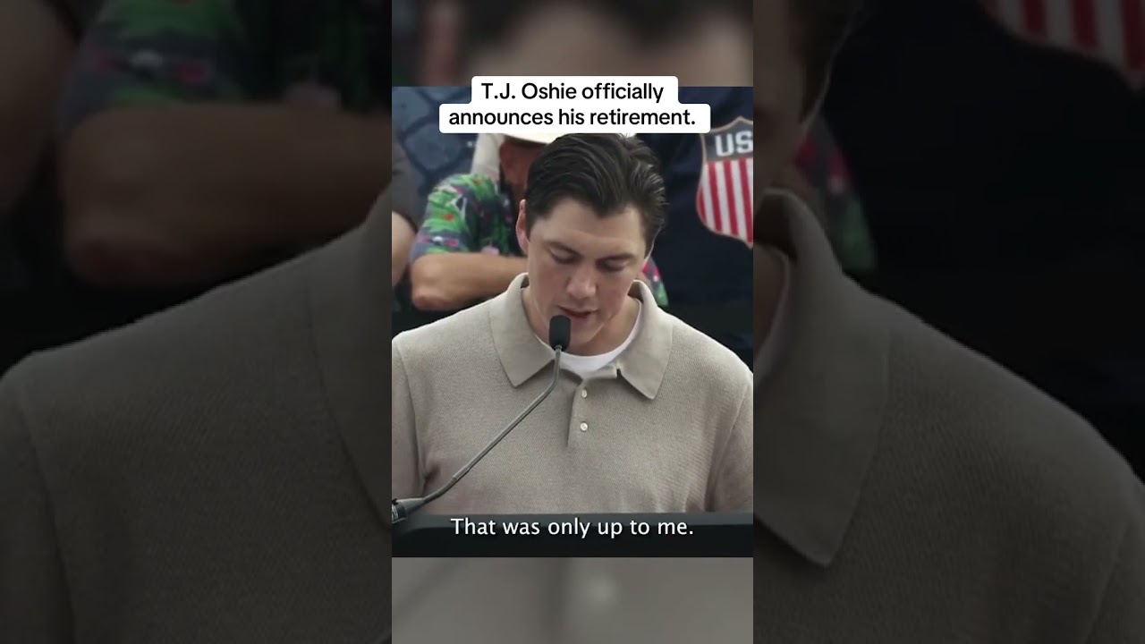 T.J. Oshie officially announces his retirement from the NHL 👏 (🎥 via @capitals/TT)