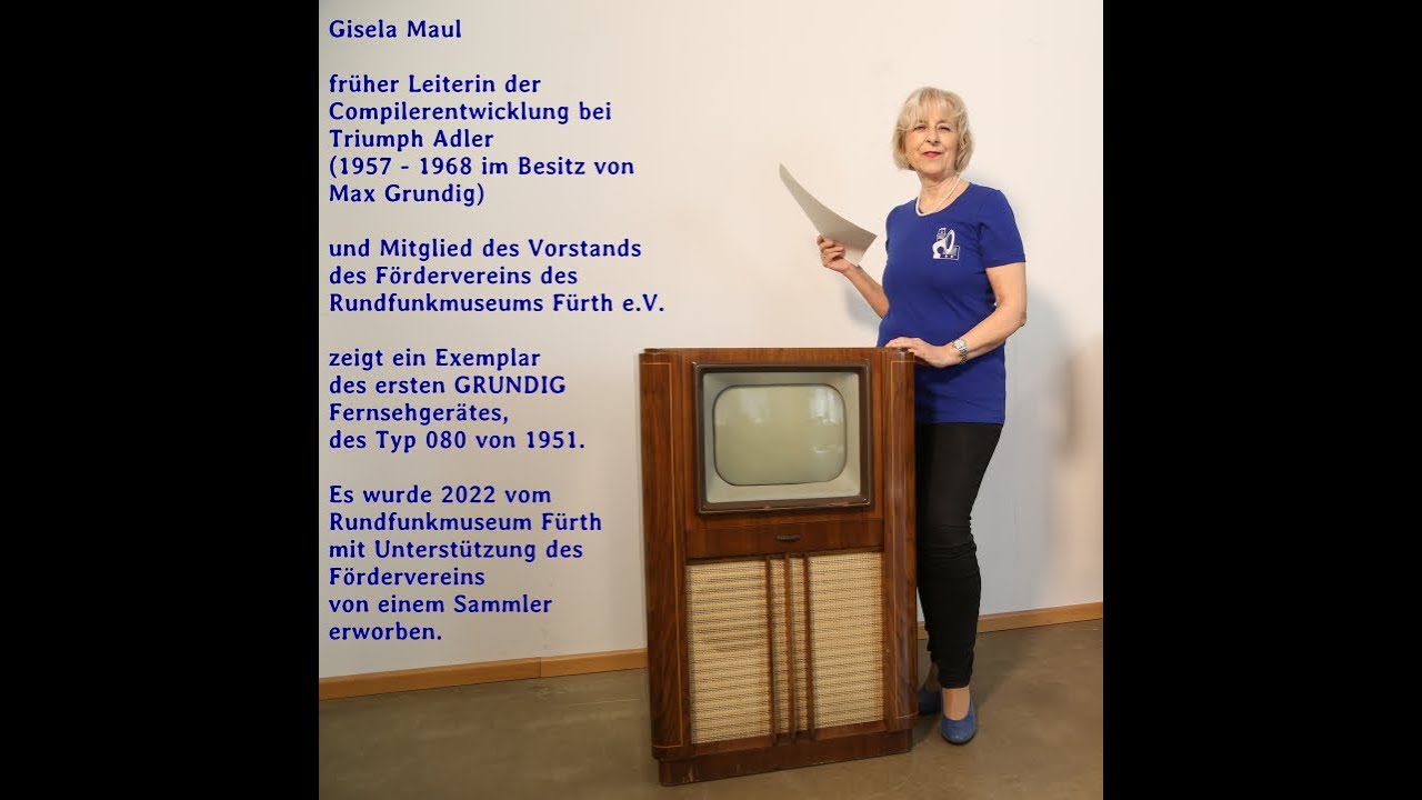 1951: Grundig präsentiert sein erstes Fernsehgerät, den Typ 080