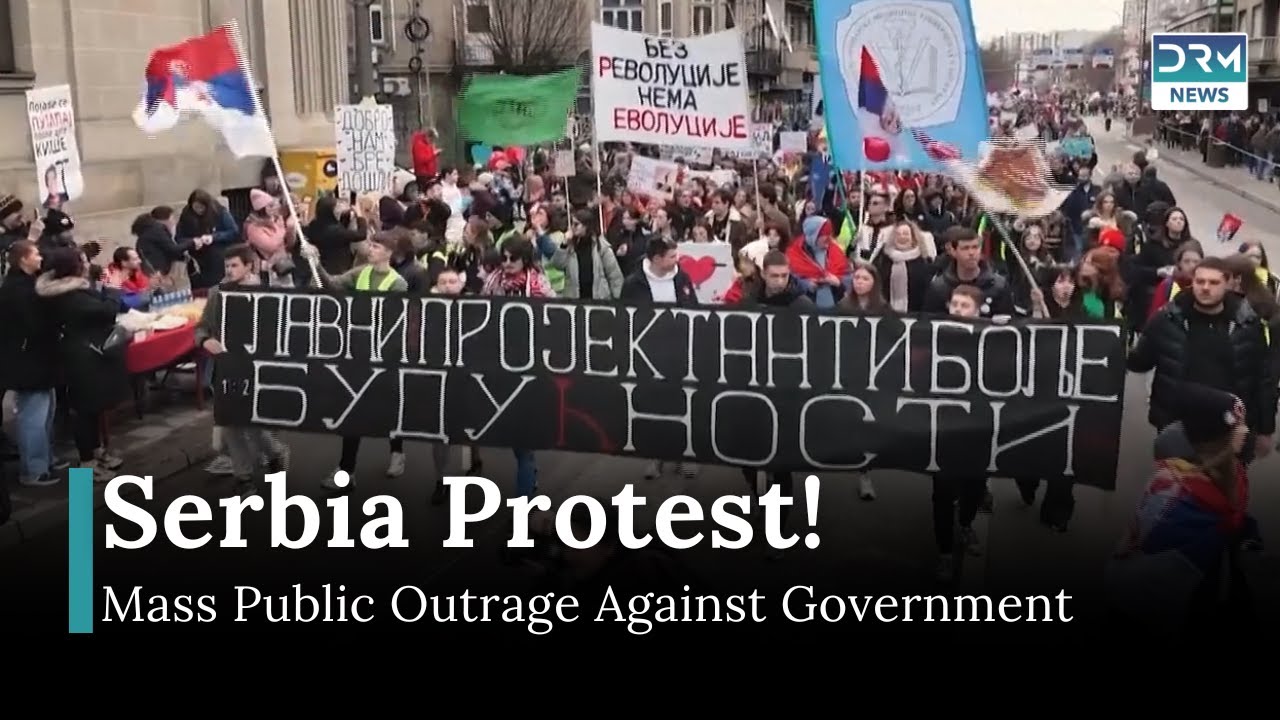 Tens of Thousands Protest in Nis, Serbia Over Railway Collapse and Corruption | AC1Z