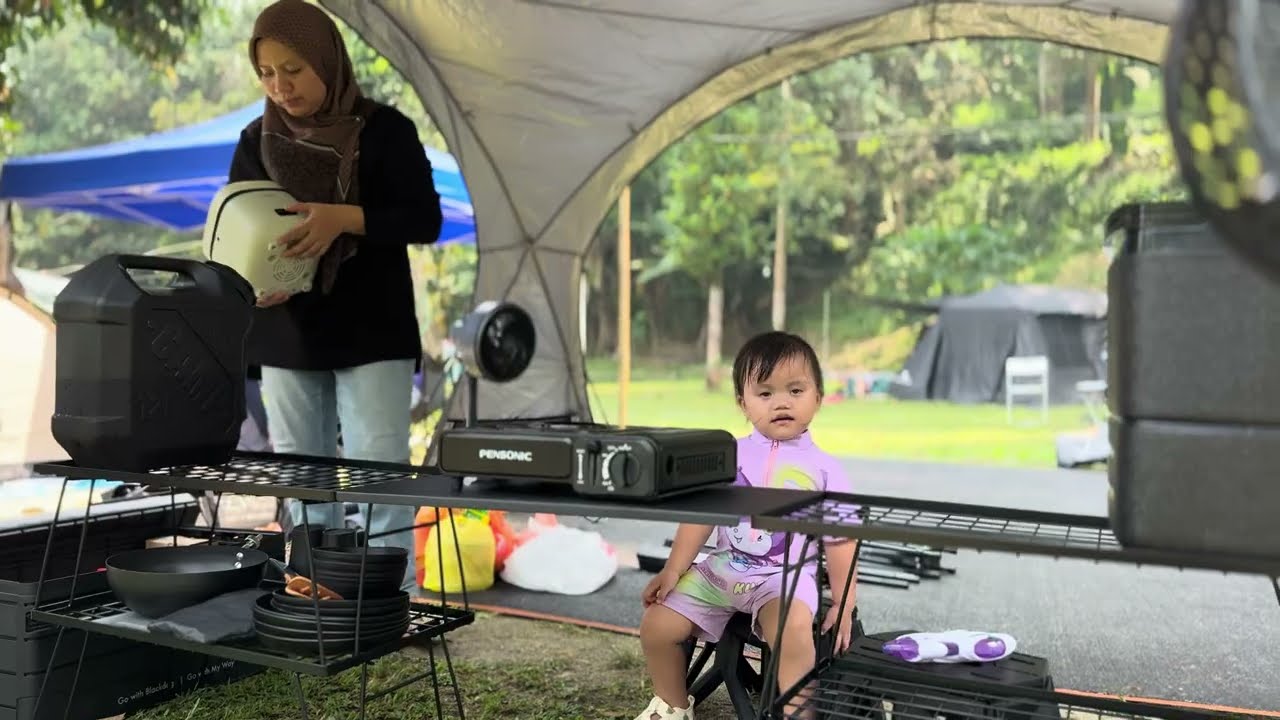 Ep1|Family camping Deruan Rimba Campsite | 2h1m | Musim durian | ASMR | Mandi Air Terjun Gabai