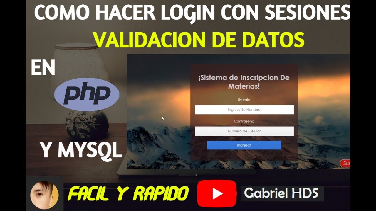 Como Hacer Sistema De Login Con PHP , MYSQL Y CSS (Validación De Datos) XAMPP (2024)