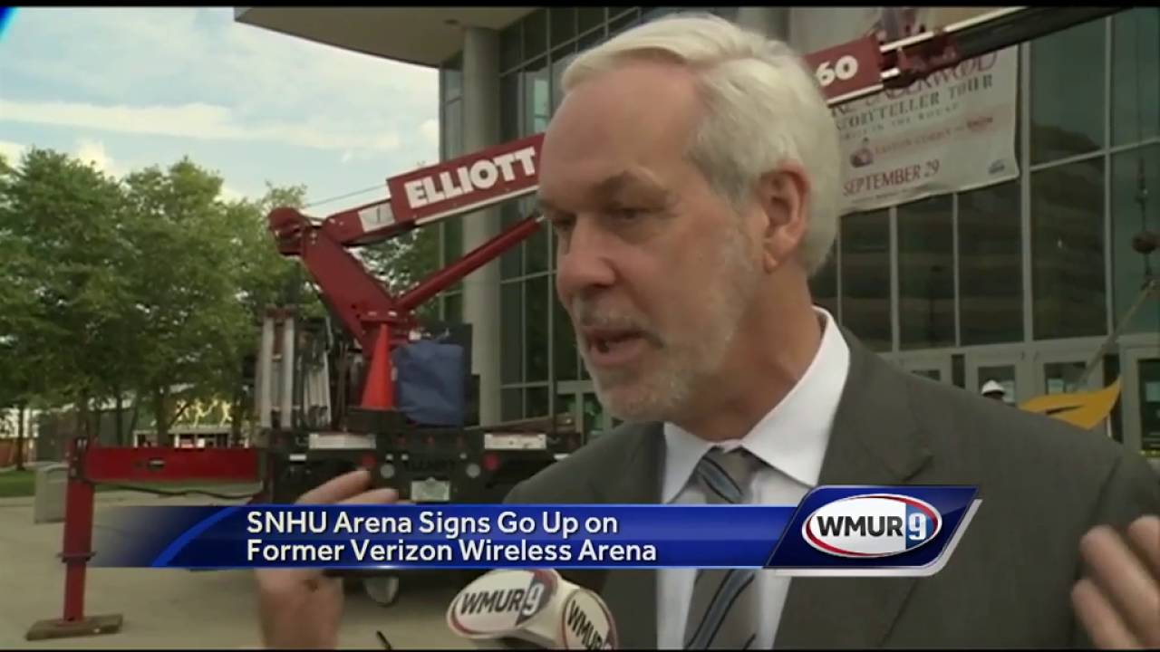 Sign goes up at SNHU Arena