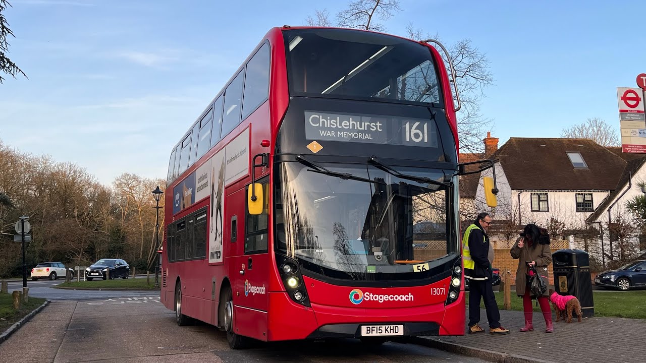 Full Route Visual. Route 161: Chislehurst War Memorial - North Greenwich | E400MMC 13071 BF15 KHD