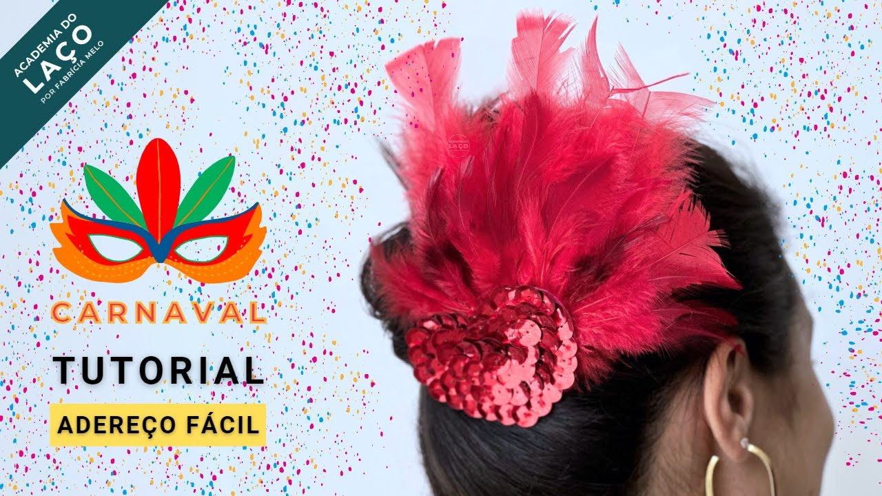 Adereço de Carnaval fácil de fazer #pap #papdelaços #hairclip