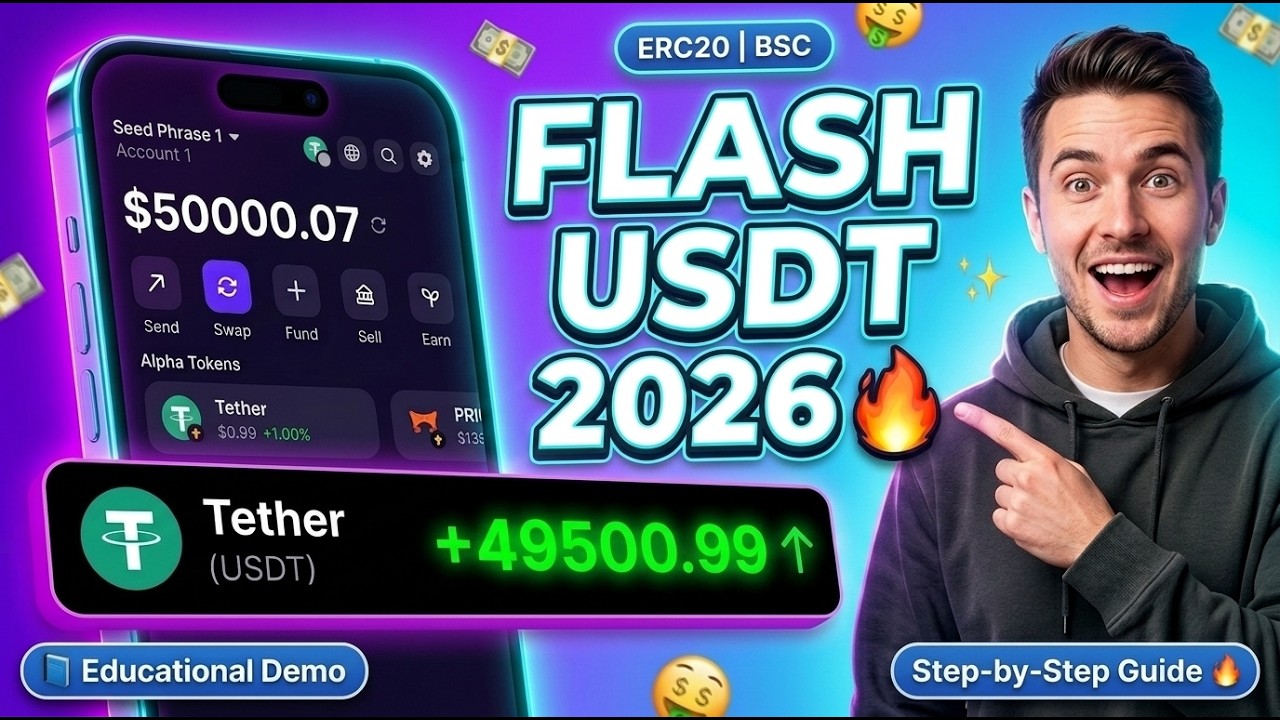 How to Create Demo Flash USDT ERC20 | Binance & Trust Wallet Guide 2026