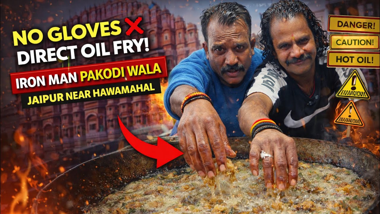 IRON MAN PAKODI WALA 💀 || हाथ से खोलते तेल मैं तल देते है पकौड़ी 😱|| JAIPUR MOST VIRAL STREETFOOD 