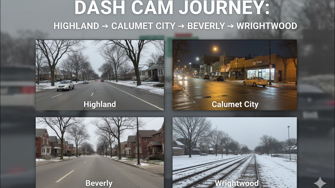 Dash Cam Journey: Highland → Calumet City → Beverly → Wrightwood December 14, 2025