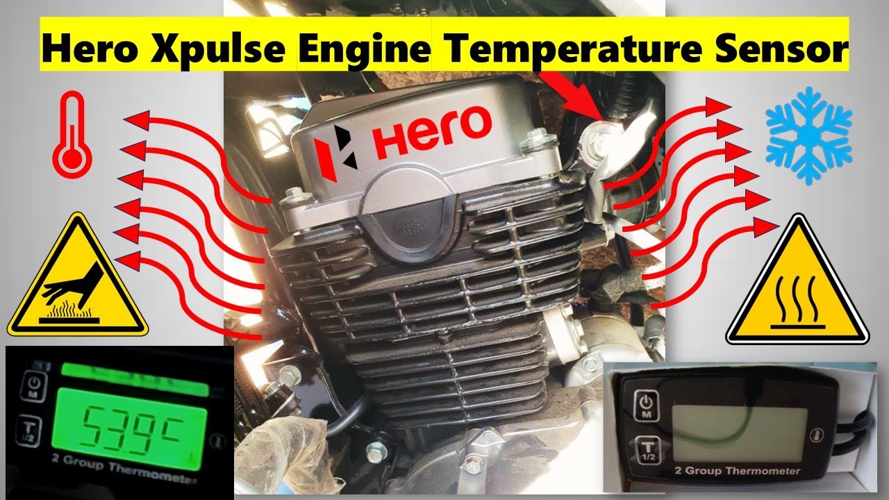 Hero Xpulse 200 Engine Temperature Sensor (Cylinder Head Temperature Sensor CHT) Installation
