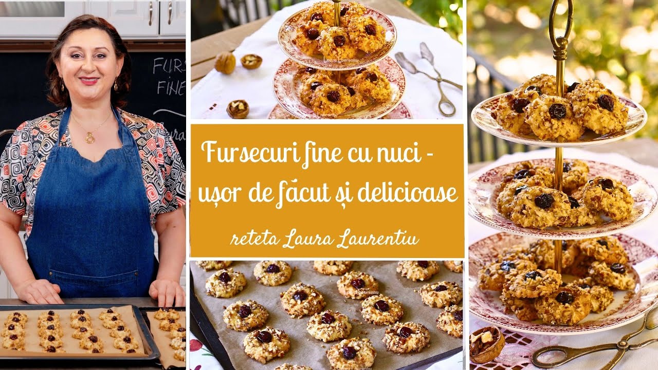 Fursecuri fine cu nuci - rețetă simplă, fursecurile ies fragede și delicioase!