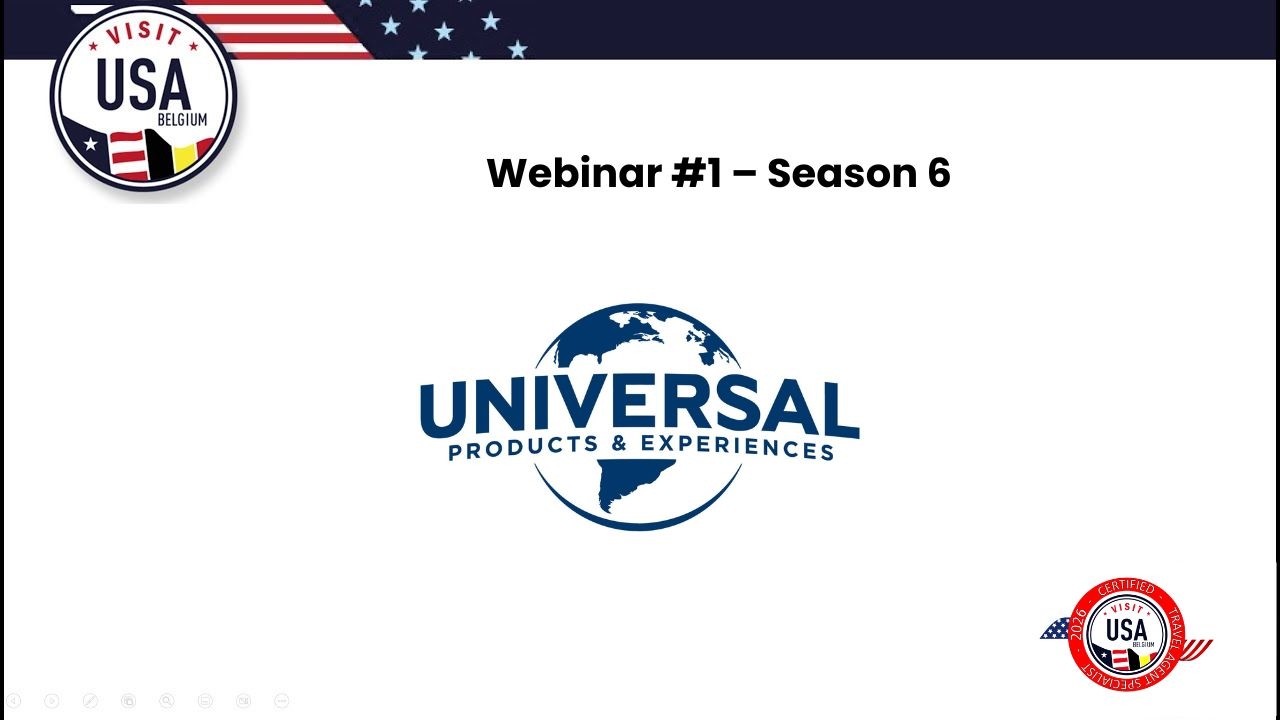 Visit USA Belgium Webinar S6E1: Universal Studios Hollywood – Universal Resort Orlando