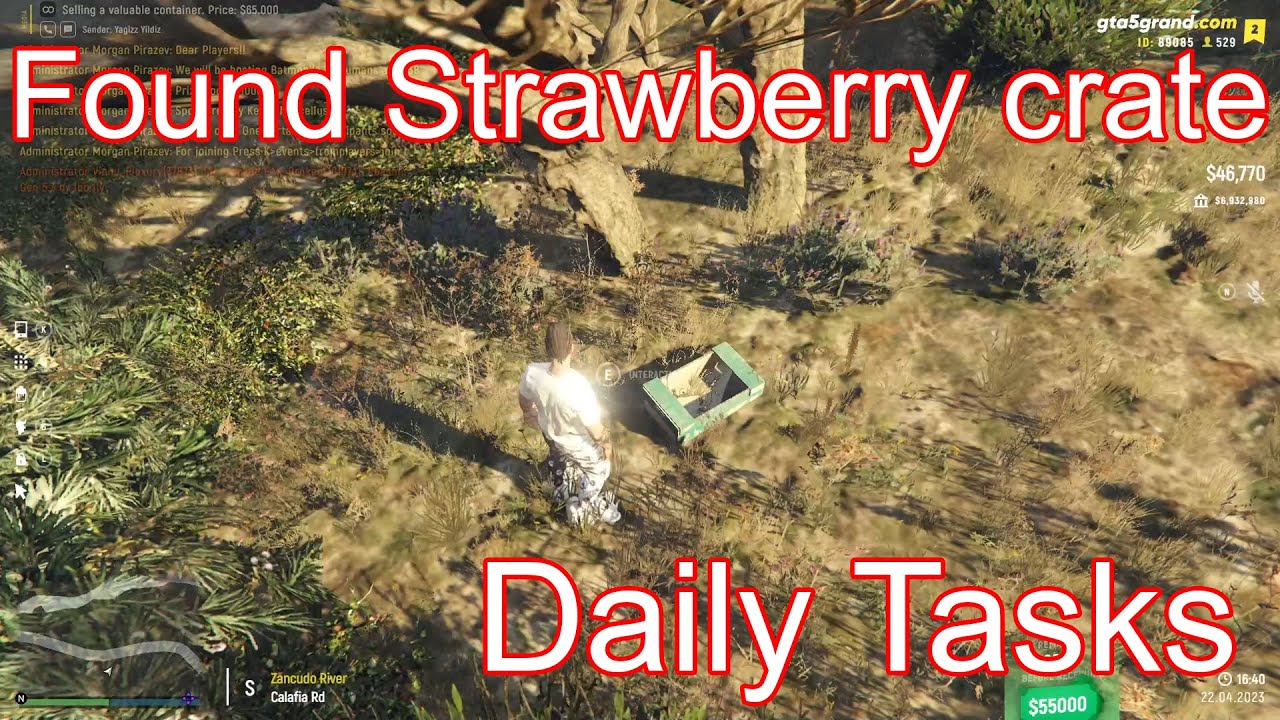 GTA 5 GRAND RP GAMEPLAY DAILY TASKS HOW TO FIND STRAWBERRY CRATE IN GRAND RP SHAFAY GAMING