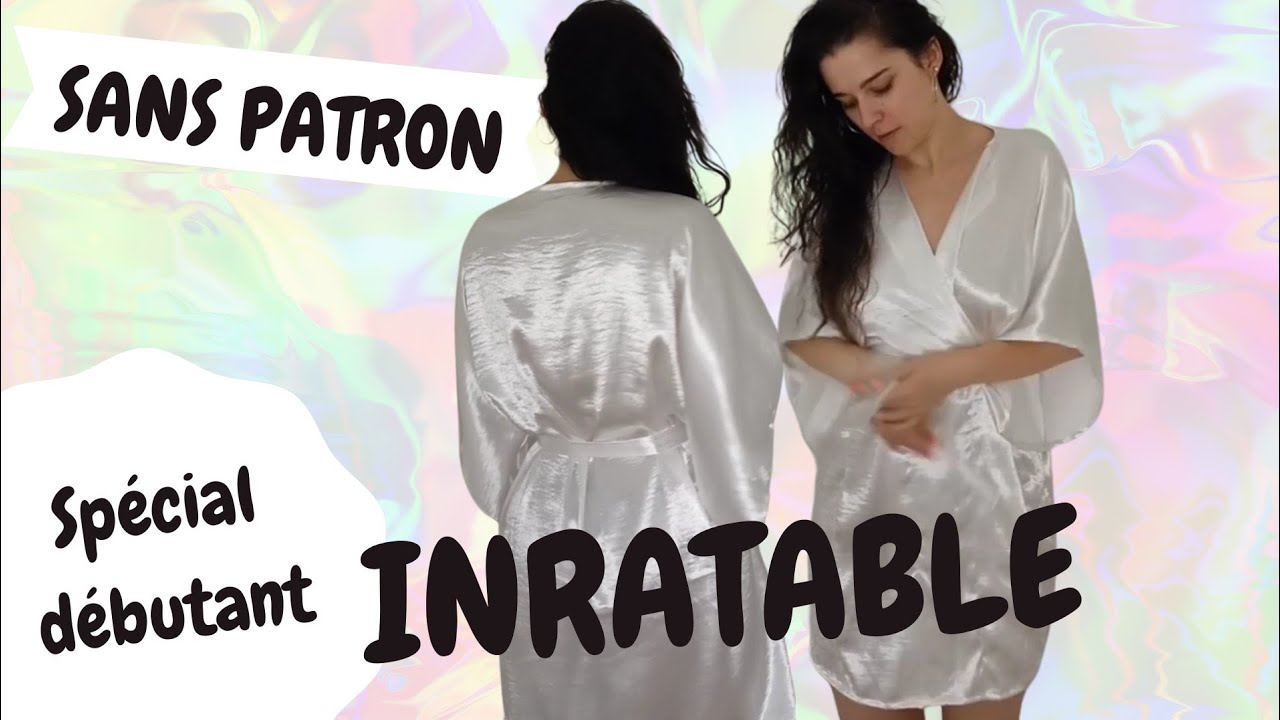 🤩SUPER FACILE🤩 Coudre une robe de chambre en satin POUR LES DÉBUTANTS en couture - tuto couture