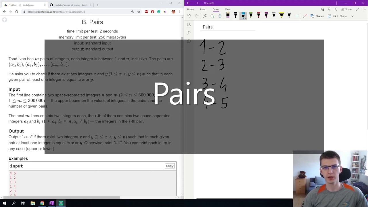 Задача Codeforces — Пары