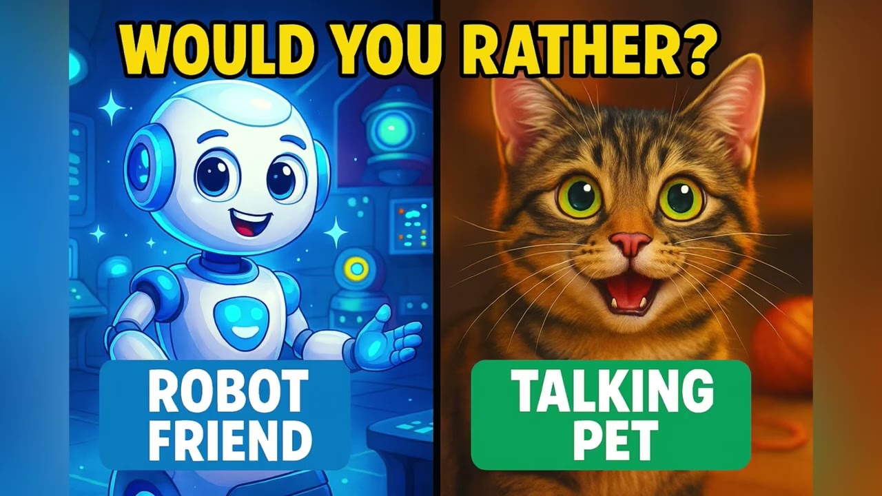 👉 10 FUN Would You Rather Questions for Kids! | Rathr Quizzle Game