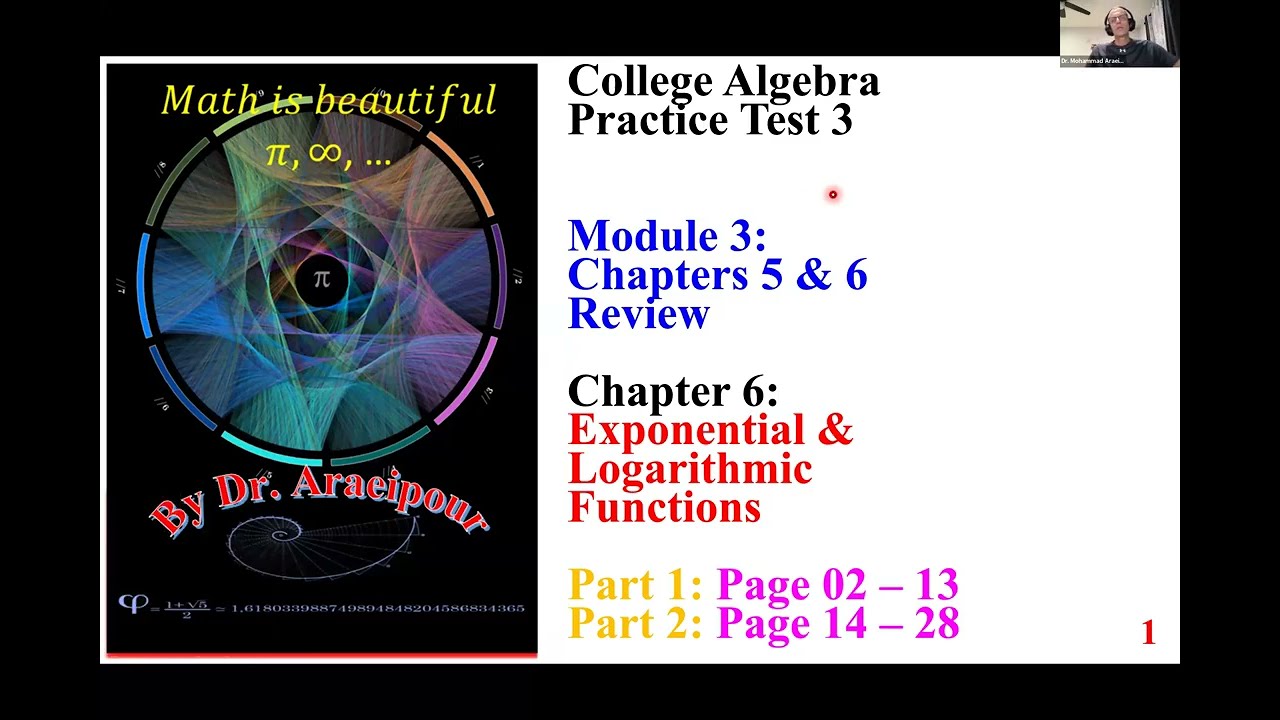 2026 Math 45 Module 3 Practice Test Ch 6 Exponential and Logarithmic Functions Part 1
