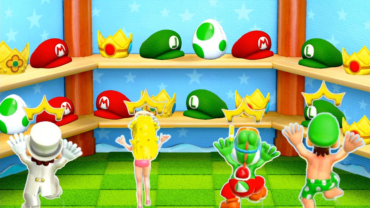 Mario Party Superstars Funny Minigames - Mario Vs Luigi Vs Peach Vs Yoshi (Master CPU)