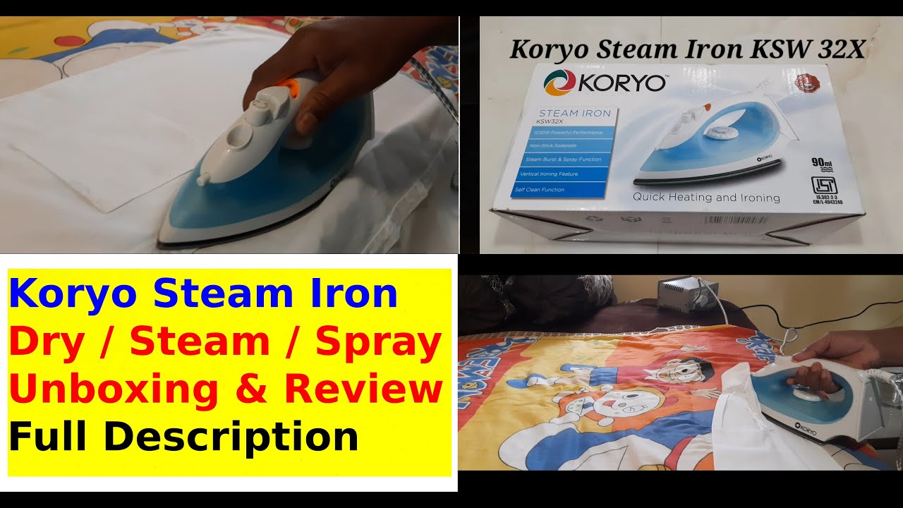 Koryo Steam Iron KSW 32X Working | Unboxing and Review | Best Steam Iron