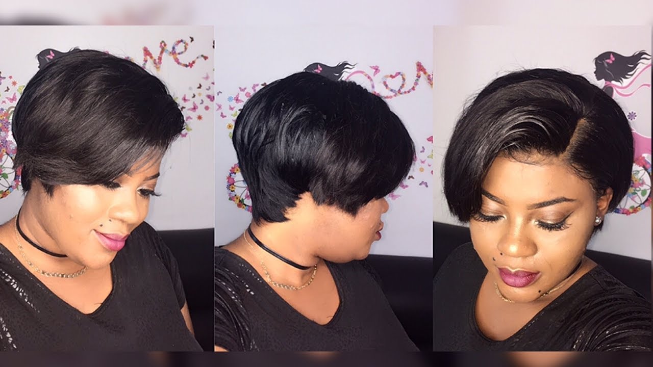DIY| 27 Piece & A Lace Frontal pixie cut Wig