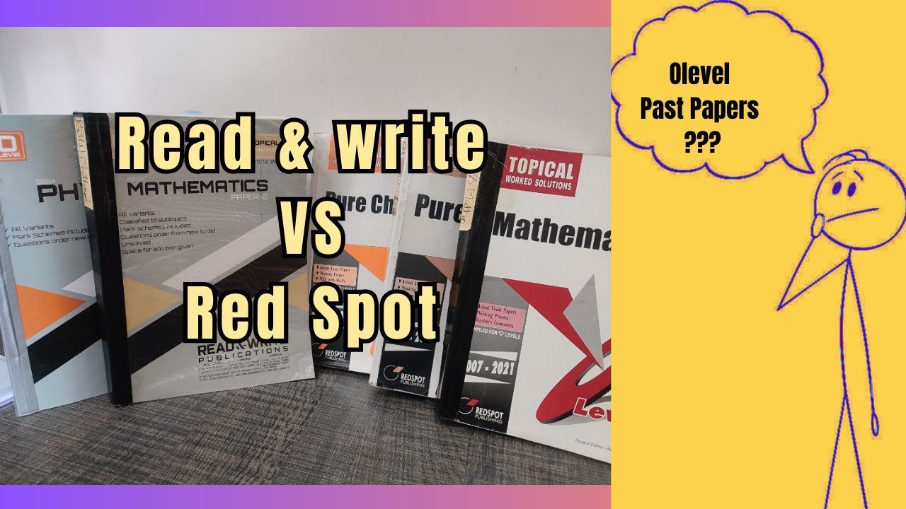 Read and Write Vs Red spot Past papers for olevels. Topical and Yearly.