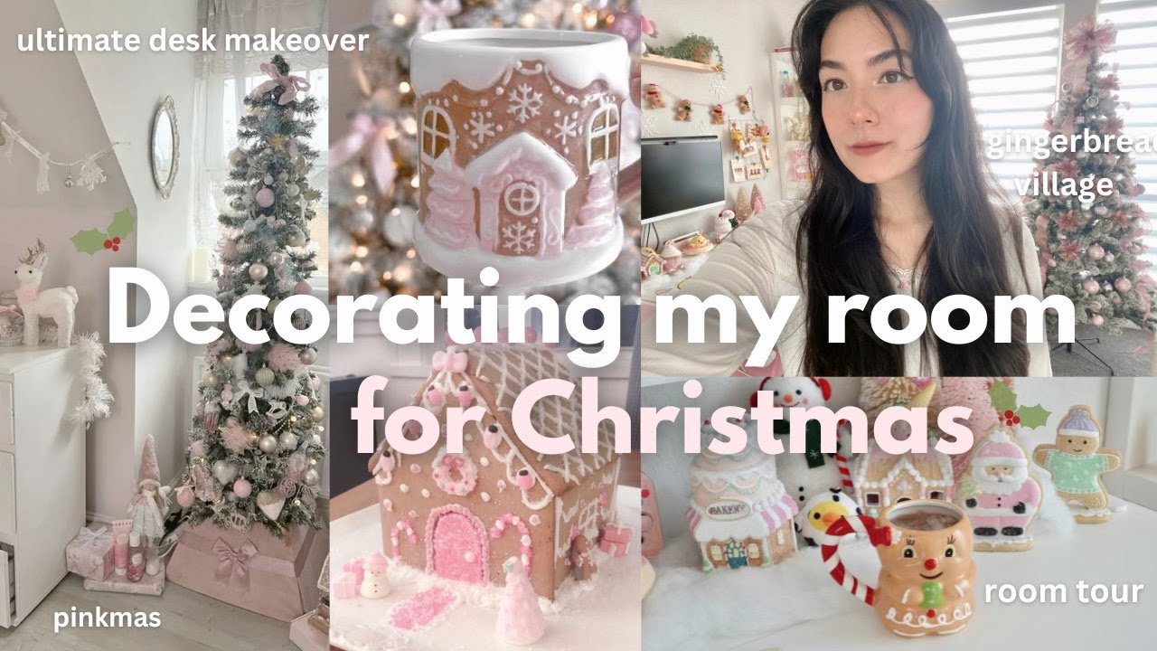 Christmas Room/Desk Makeover ✩ decor shopping, decorating & room tour
