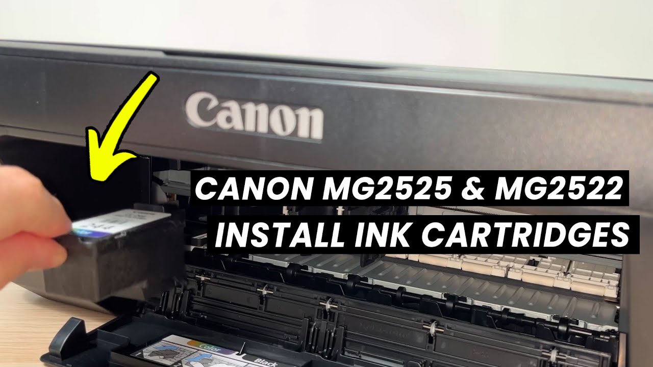 Как установить чернильные картриджи в принтеры Canon PIXMA MG2525 и MG2522