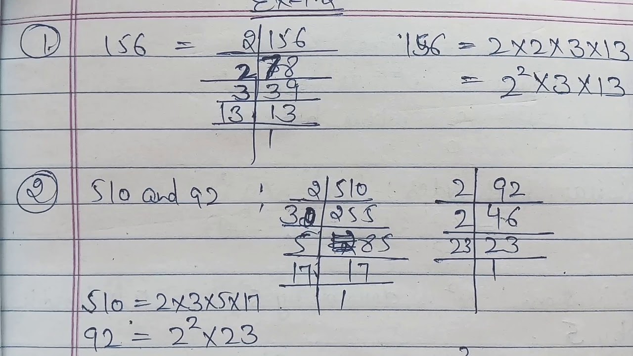 Maths 10thclass solution of chapter 1 REAL NUMBERS exercise 1.2 sum no. 1 and 2 #ncert #pseb #cbse