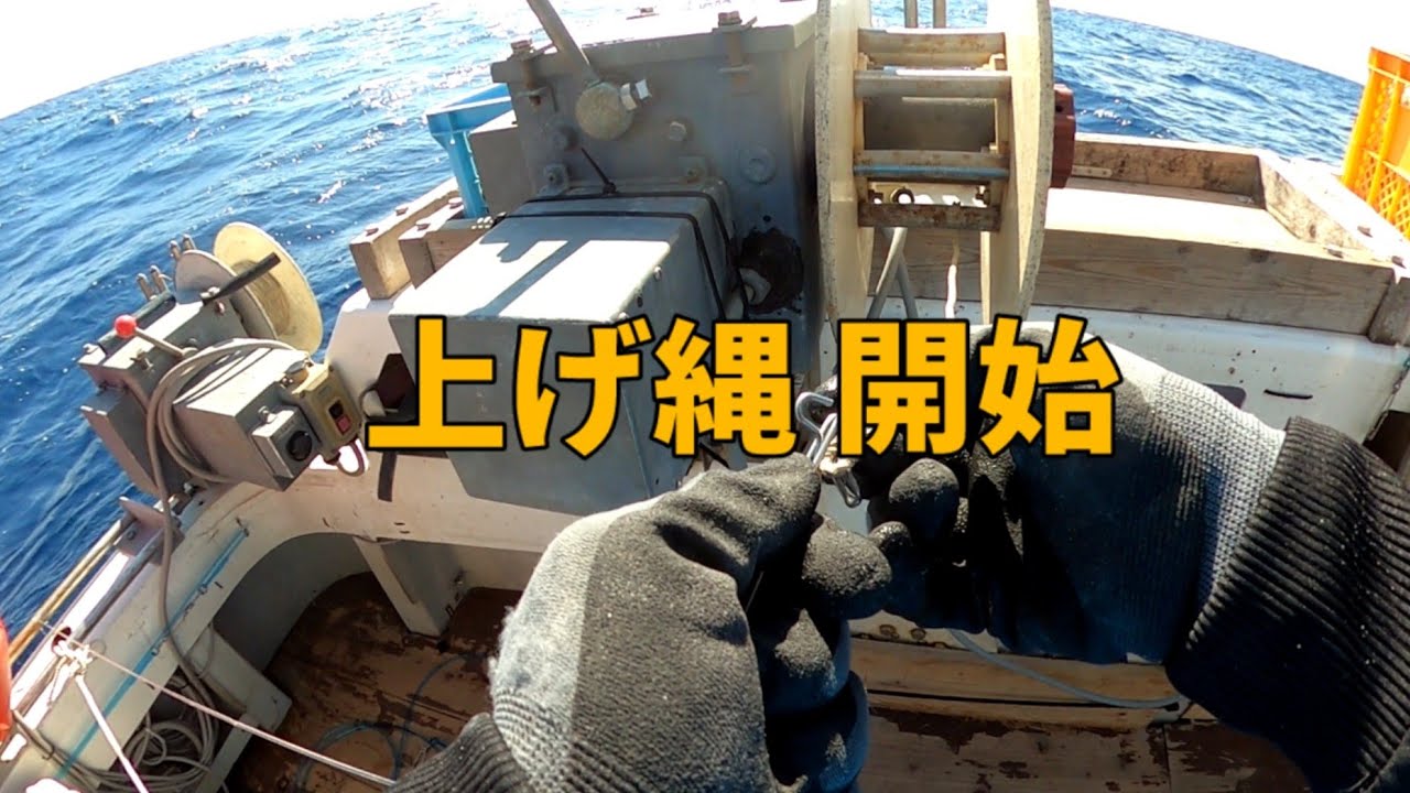 セーイカ漁 上げ縄