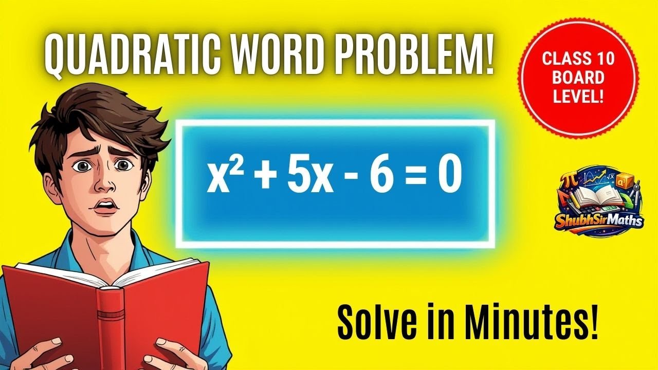 Quadratic Equations Word Problem | Tricky Question | Class 10 | Shubhanshu Sir