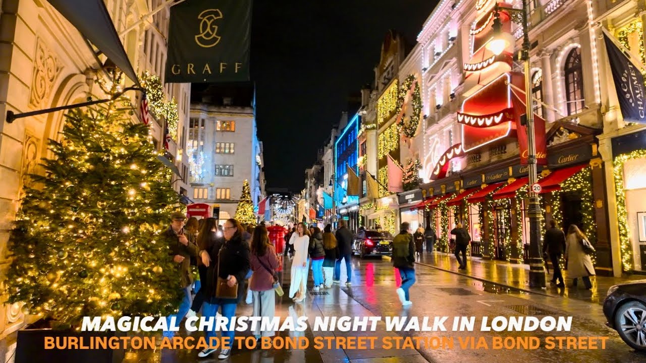 Magical Christmas 🎄Night Walk in London | Bond Street Luxury Lights 2025 