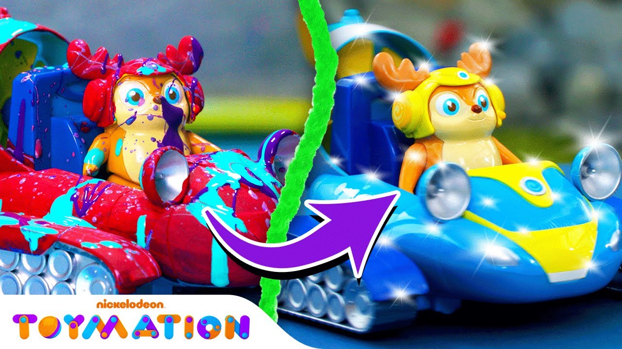 Deer Squad Toys Get Messy JELLO SLIME & SATISFYING Car Wash! | Toymation
