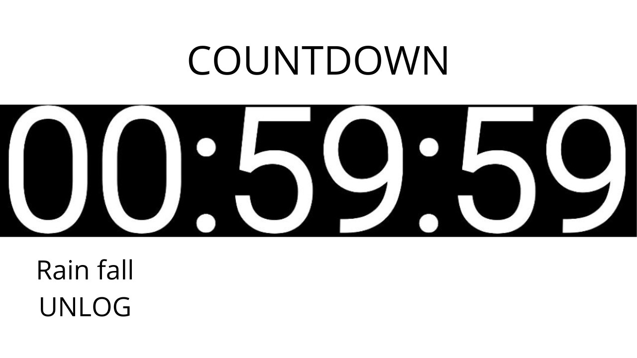 60 Minute Countdown Timer with Rain Sounds