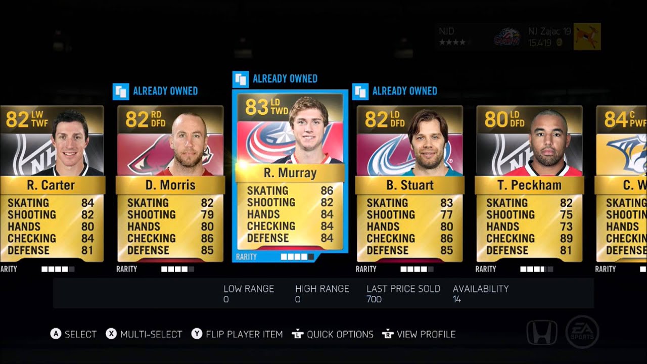 NHL 15 HUT Player Premium Pack X3 (93 PULL)