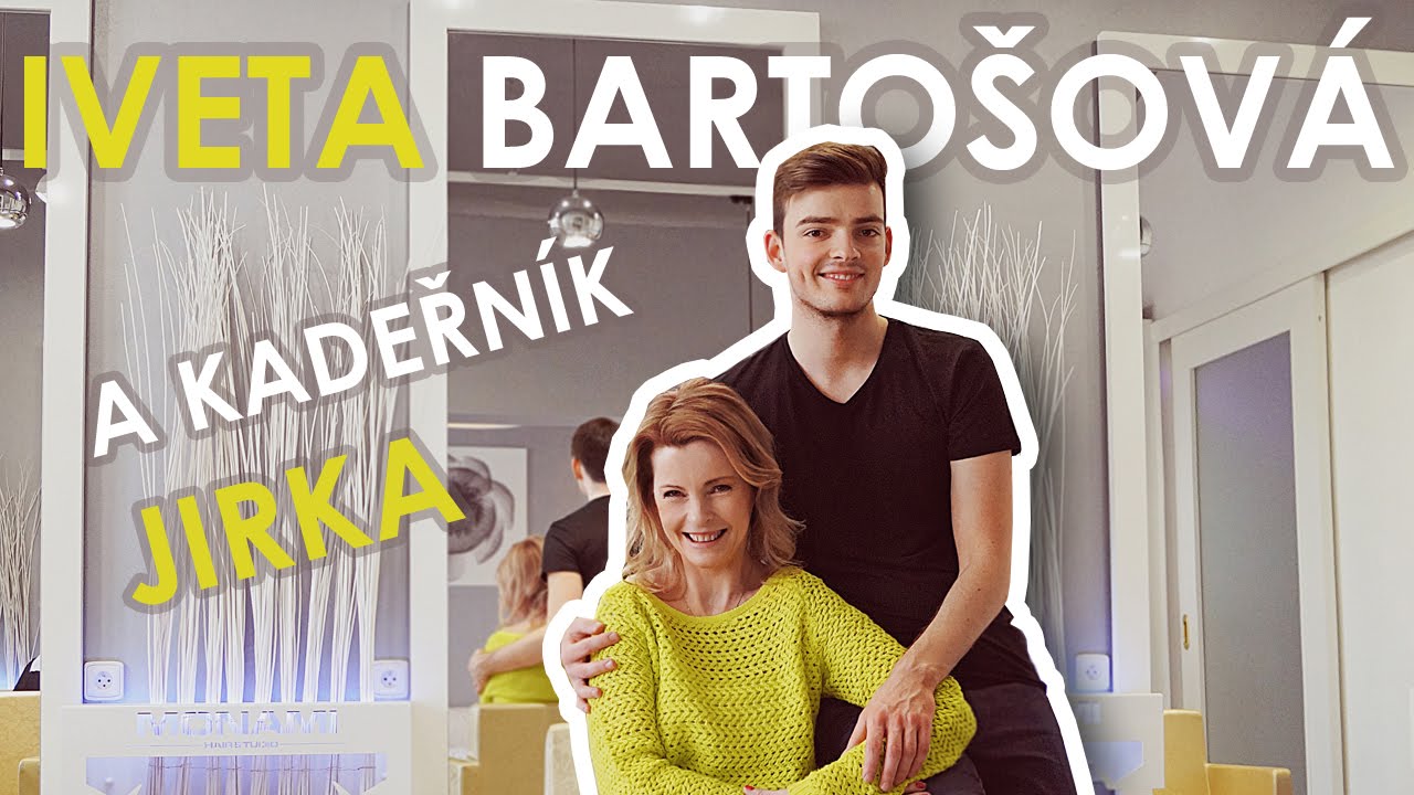 Iveta Bartošová u svého kadeřníka.